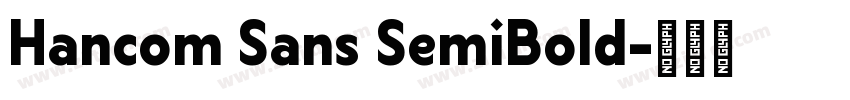 Hancom Sans SemiBold字体转换